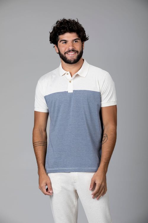 Polo Linho Litoral- Marinho