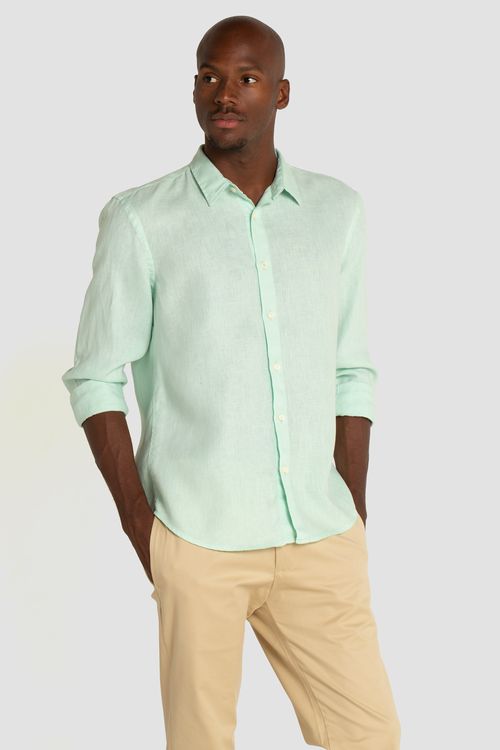 Camisa Ml Linho Baia Do Sancho Menta