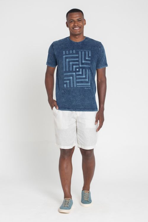 Bermuda Chino Linho Baia Do Sancho Off White