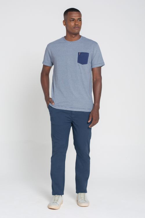 Calça Elastico Praia De Ponta Negra Azul
