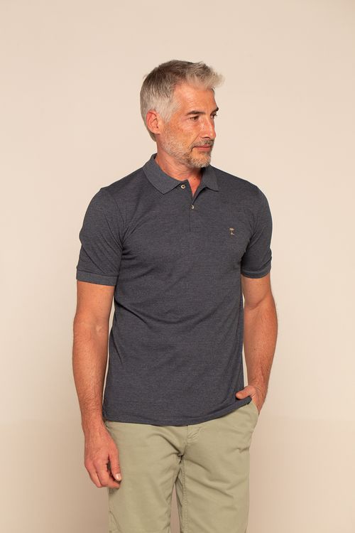 Polo Premium Mescla 01R Marinho