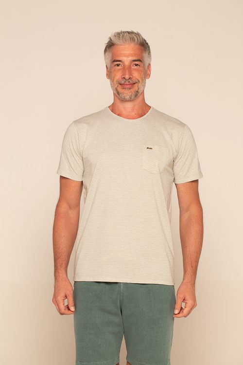 Tshirt Bolsinho Simpler Cinza