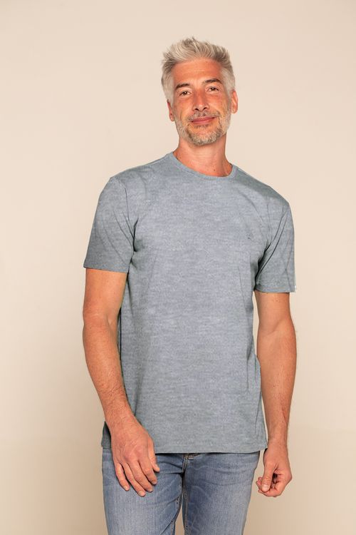 Tshirt Basica Verao 25 Mescla Cinza