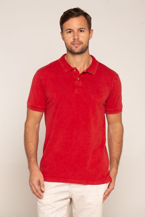 Polo Mc Marmorizada Premium Vermelho