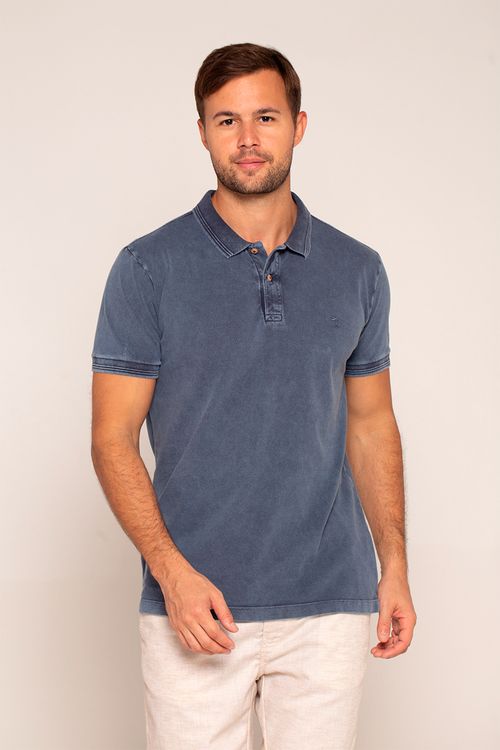 Polo Mc Marmorizada Premium Marinho